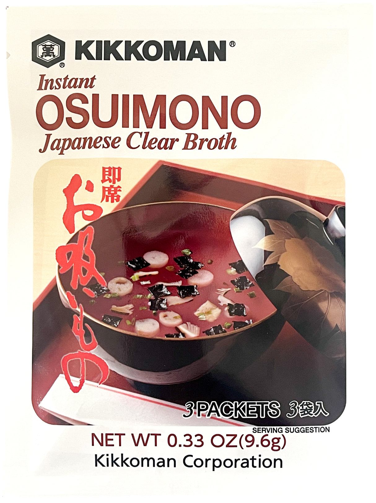 KIKKOMAN INSTANT JAPANESE CLEAR BROTH (.33oz)