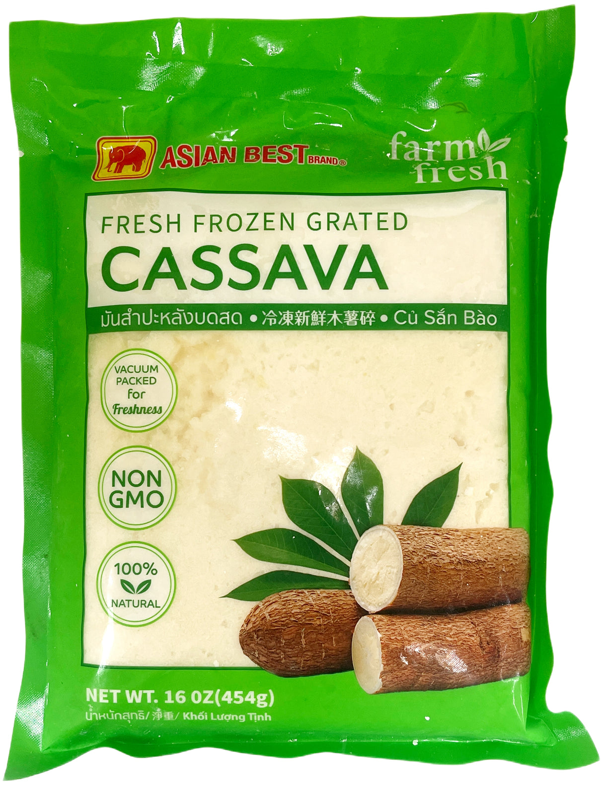 ASIAN BEST FROZEN FRESH CASSAVA - GRATED (16oz)