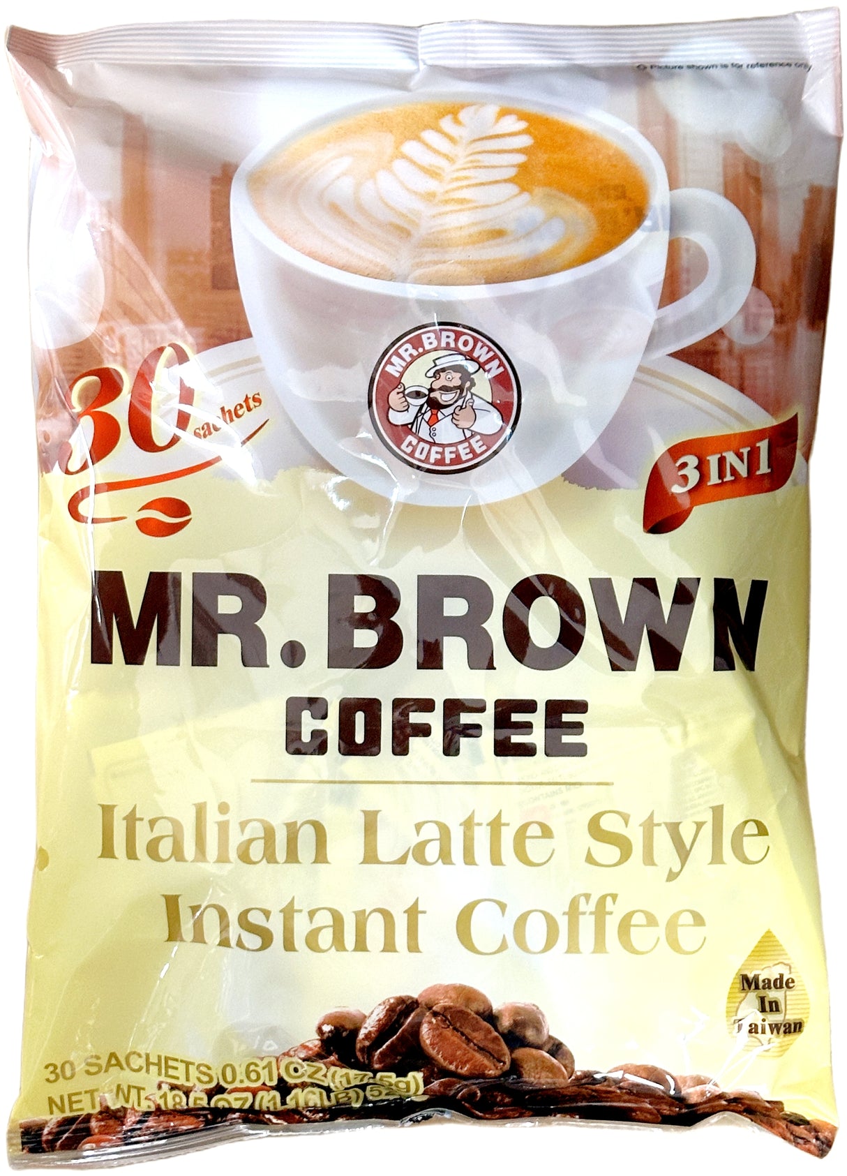 MR. BROWN INSTANT COFFEE 30PK - ITALIAN LATTE STYLE
