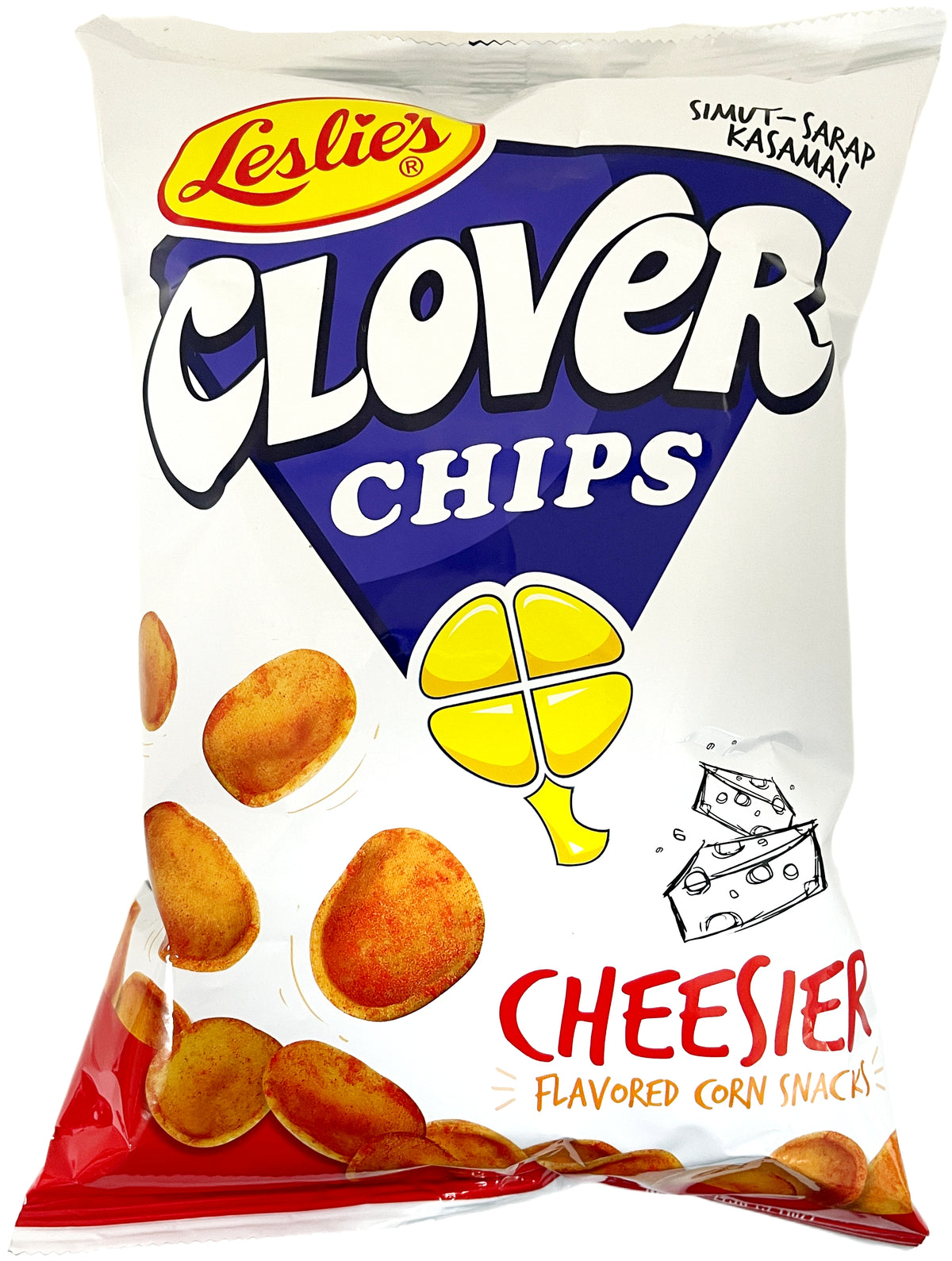 LESLIE'S CLOVER CHIPS CORN SNACK - CHEESIER (5.11oz)