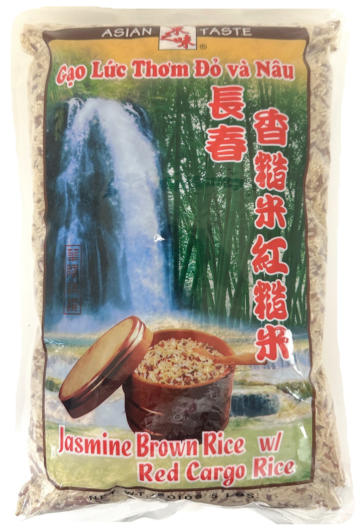 ASIAN TASTE JASMINE BROWN RICE WITH CARGO RICE (5lb)