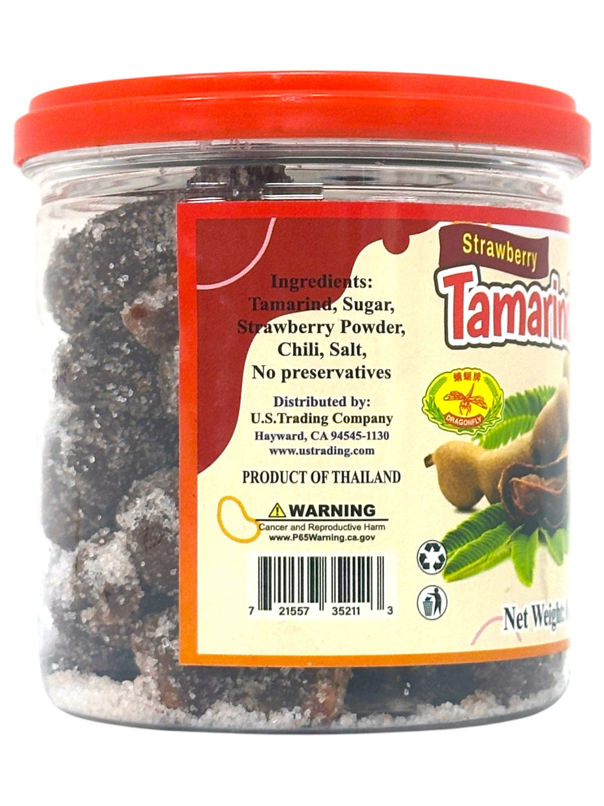 DRAGONFLY STRAWBERRY TAMARIND CANDY WITH CHILI (8oz)