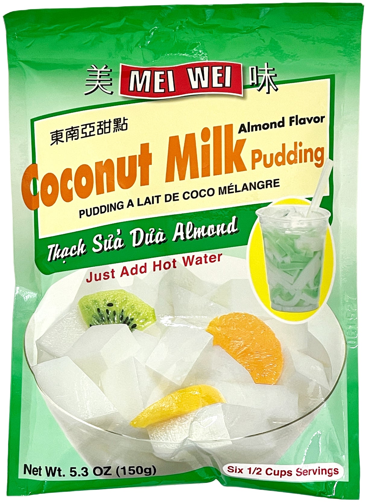 MEI WEI COCONUT MILK ALMOND PUDDING MIX (5.3oz)