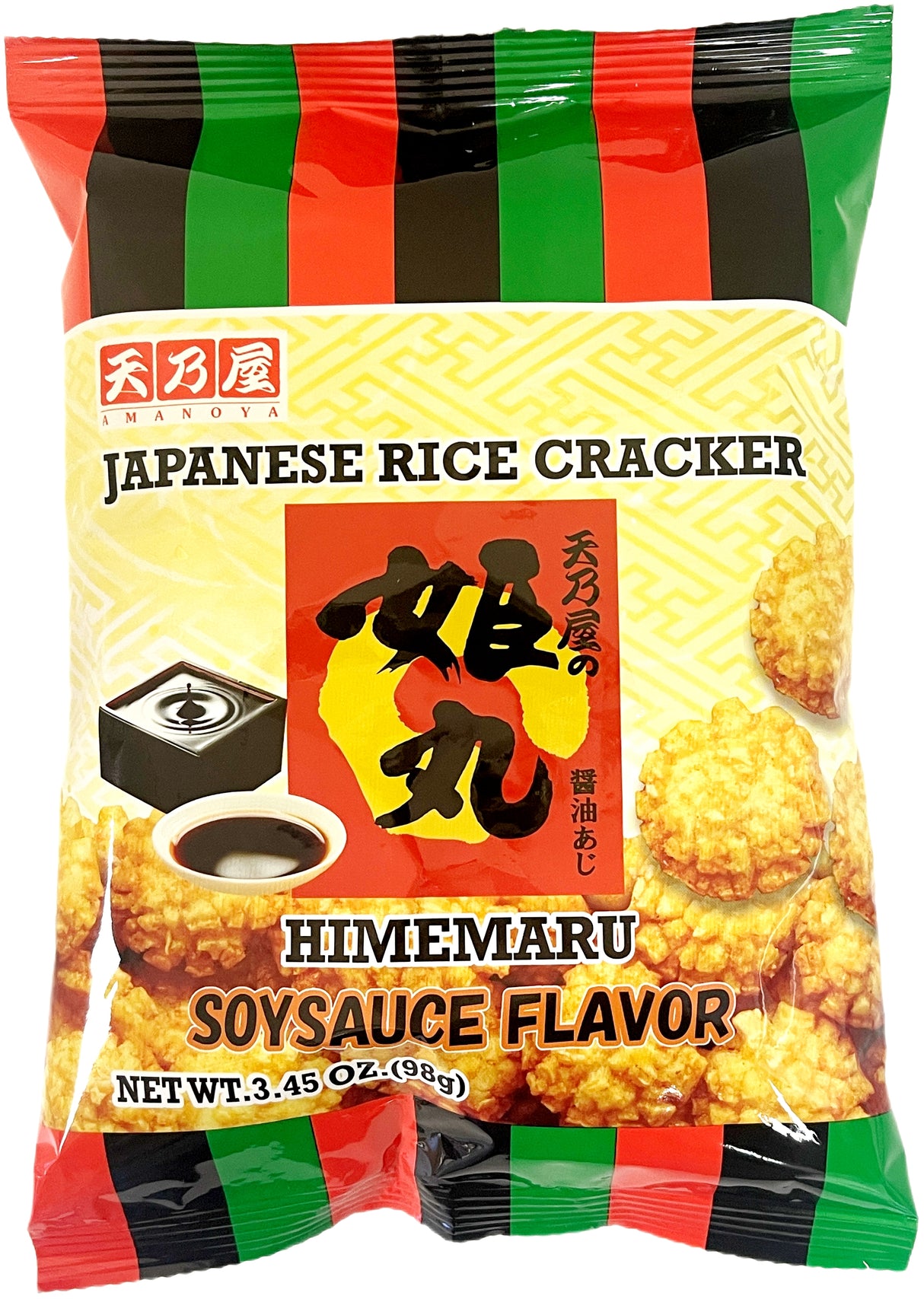 AMANOYA JAPANESE RICE CRACKER HIMEMARU - SOY SAUCE (3.45oz)