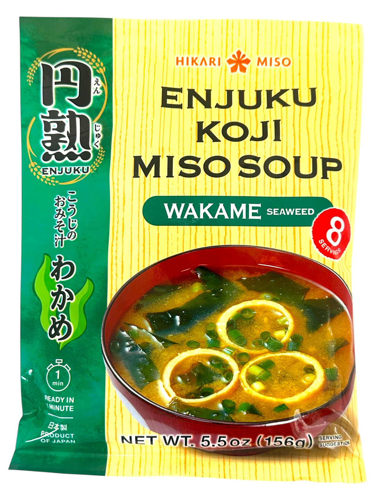 HIKARI ENJUKU KOJI INSTANT MISO SOUP 8PK - WAKAME (5.5oz)