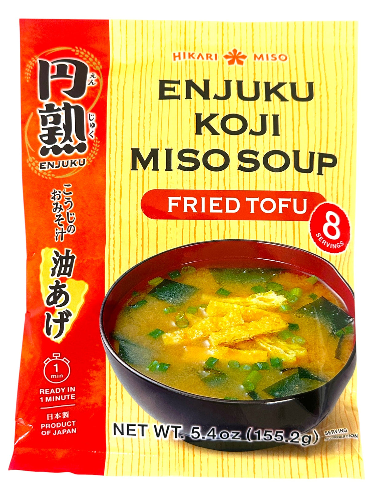 HIKARI ENJUKU KOJI INSTANT MISO SOUP 8PK - FRIED TOFU (5.4oz)