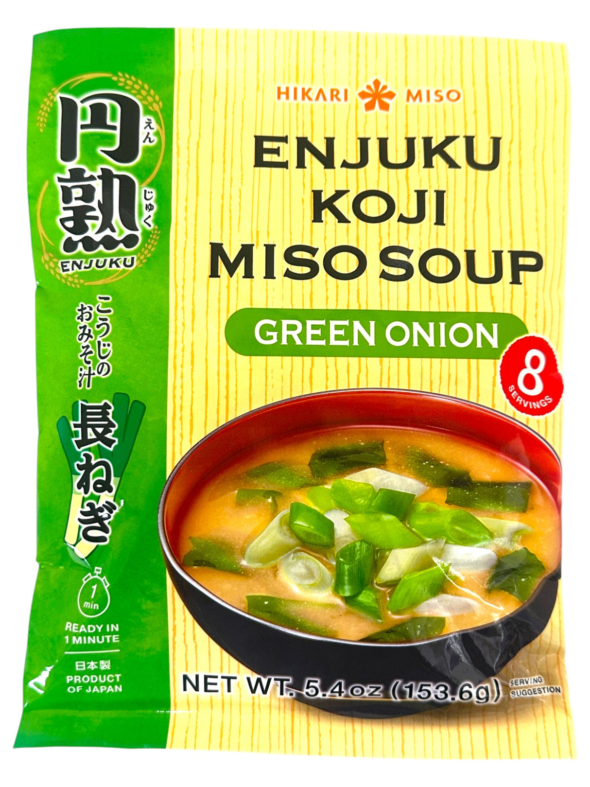HIKARI ENJUKU KOJI INSTANT MISO SOUP 8PK - GREEN ONION (5.4oz)