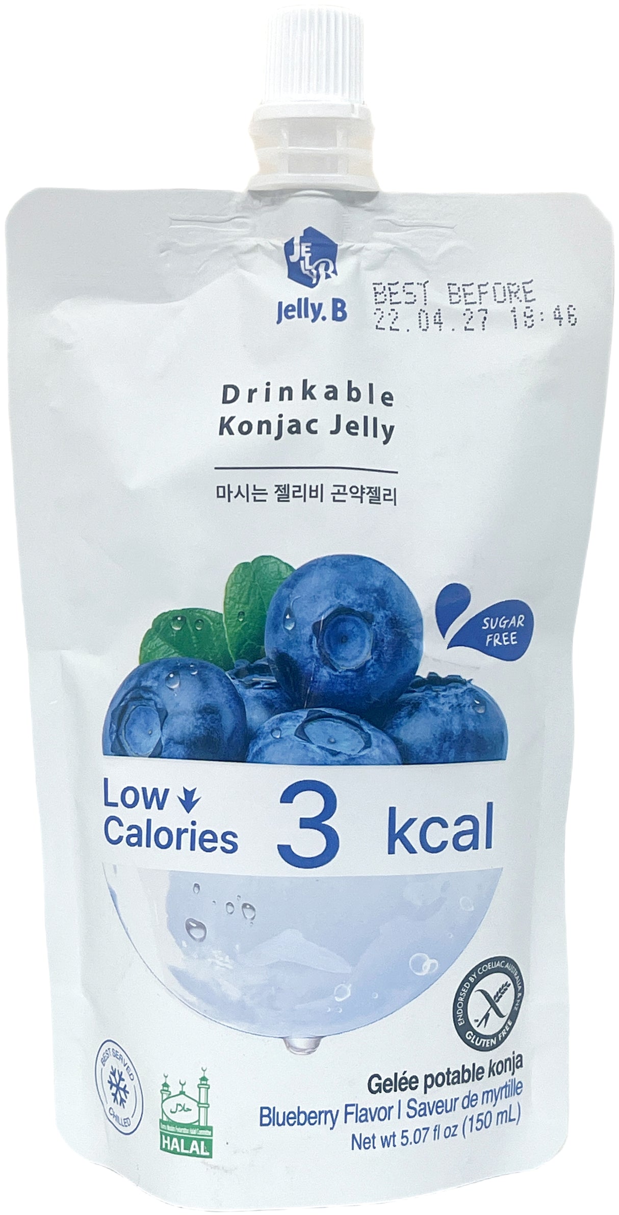 JELLY B. DRINKABLE KONJAC JELLY - BLUEBERRY (5.07oz)