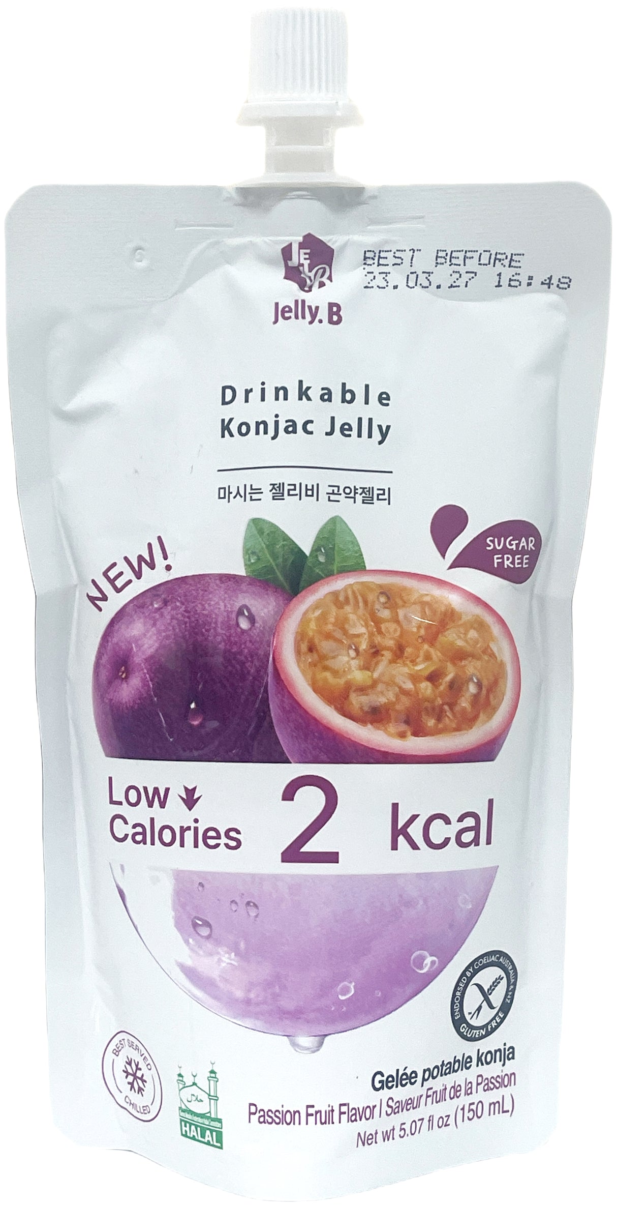 JELLY B. DRINKABLE KONJAC JELLY - PASSIONFRUIT (5.07oz)