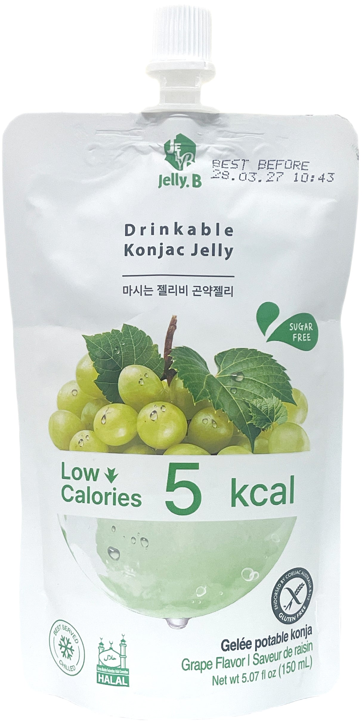 JELLY B. DRINKABLE KONJAC JELLY - GRAPE (5.07oz)