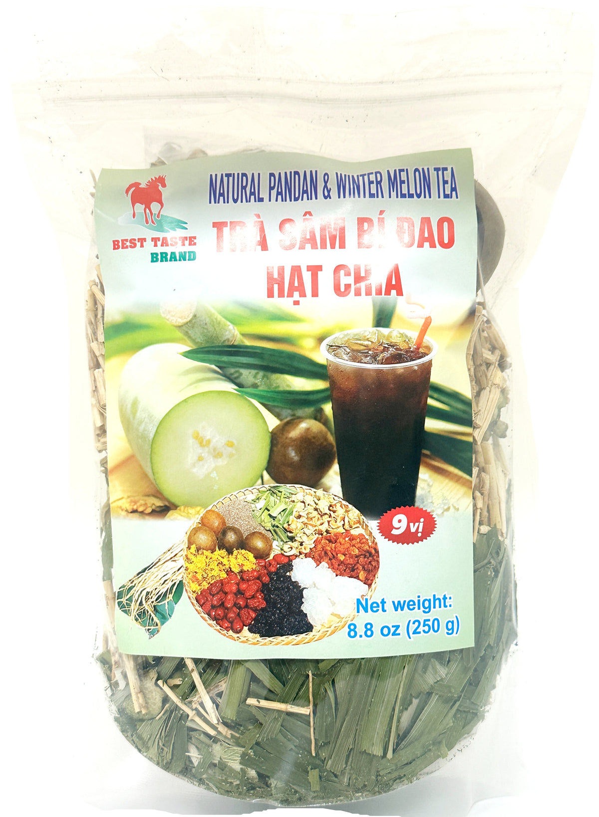 BEST TASTE NATURAL PANDAN & WINTER MELON TEA (8.8oz)