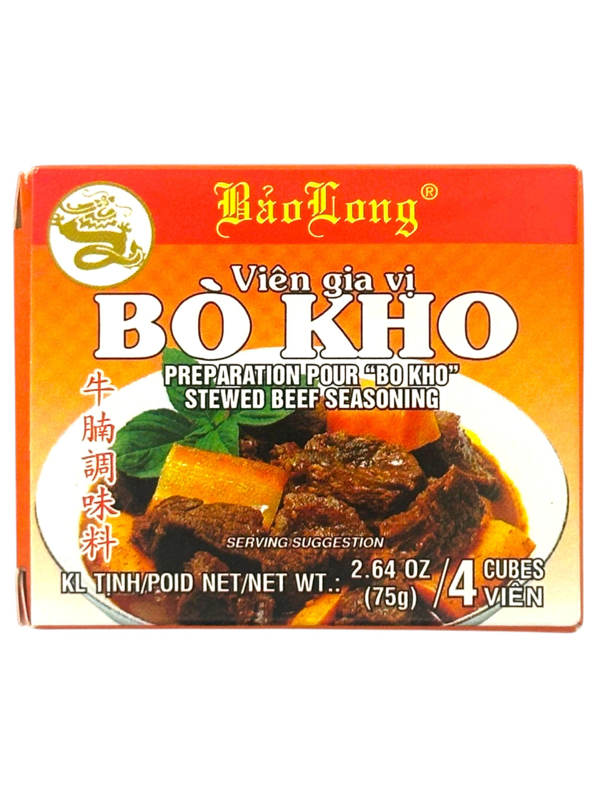 BAO LONG BÒ KHO STEWED BEEF SEASONING 4PK (2.64oz)