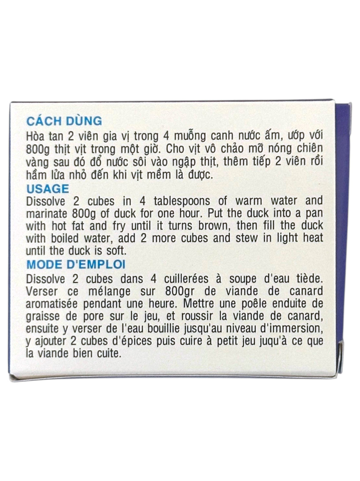 BAO LONG VỊT TIỀM STEWED DUCK SEASONING 4PK (2.64oz)