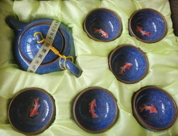 7PC MINI TEA SET - KOI FISH DESIGN