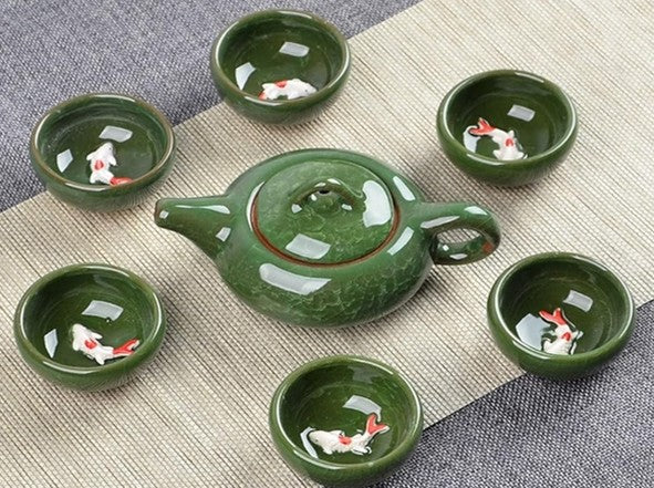 7PC MINI TEA SET - KOI FISH DESIGN