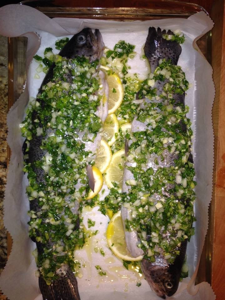 Baked Whole Bass