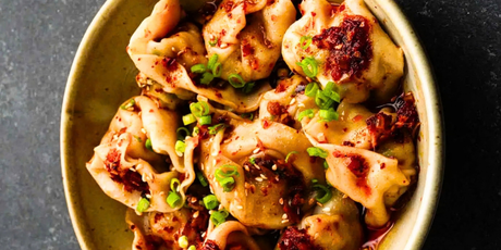 Chili Oiled Pork Wontons 