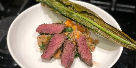 Grilled Soy-Ginger Flank + 1-Pot Bulgur Pilaf