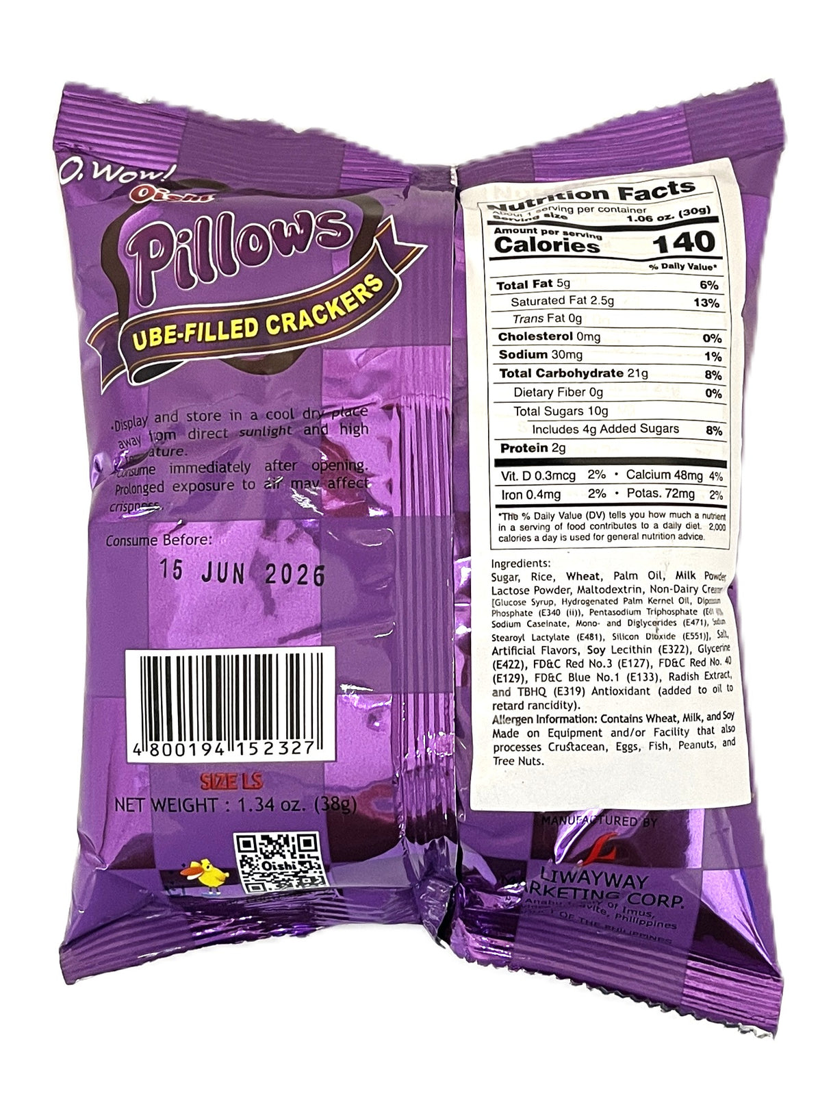 OISHI PILLOWS - UBE (1.34oz)
