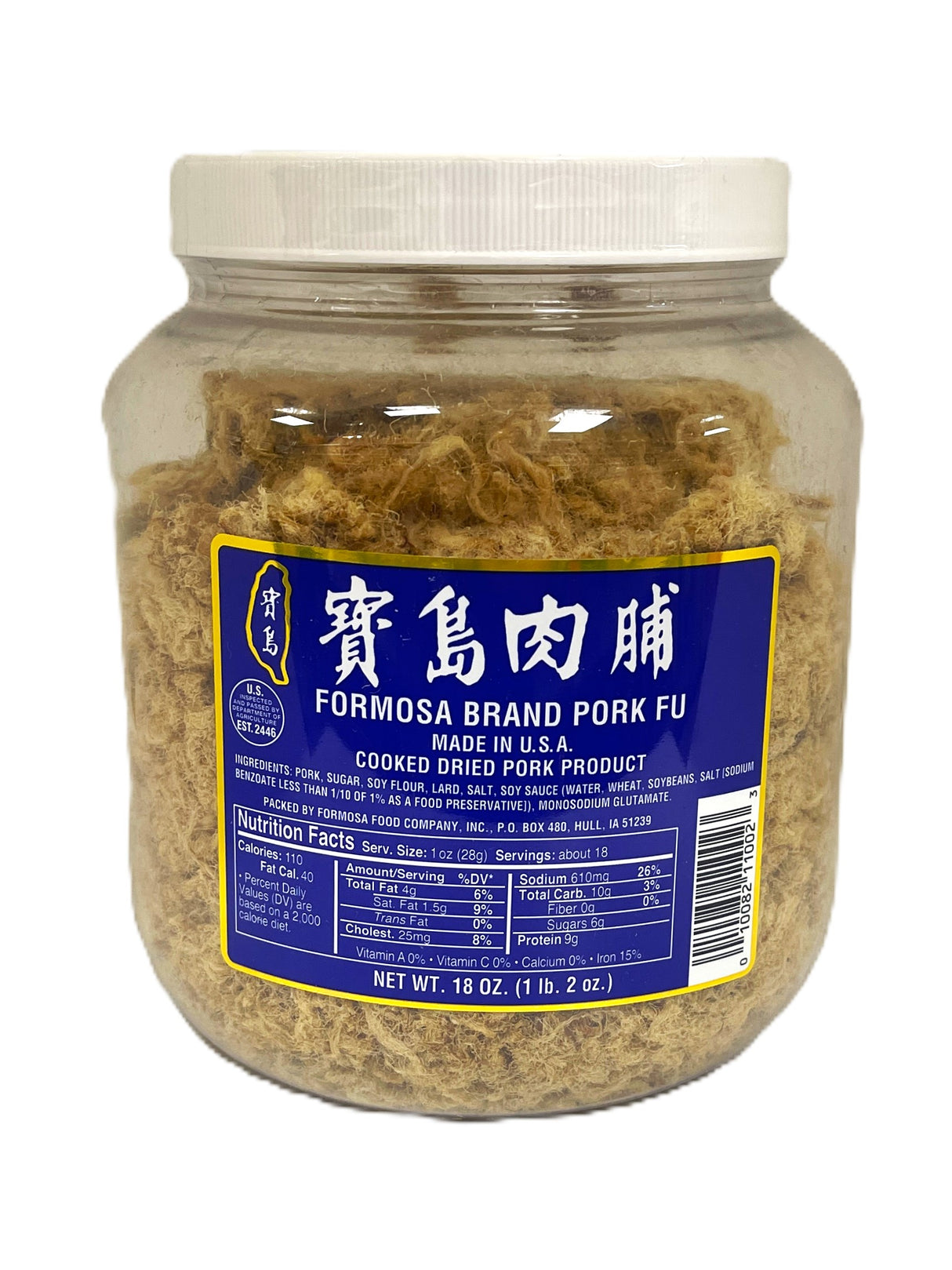 FORMOSA BRAND PORK FU (18oz)
