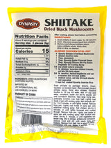 DYNASTY DRIED SHIITAKE MUSHROOMS - WHOLE