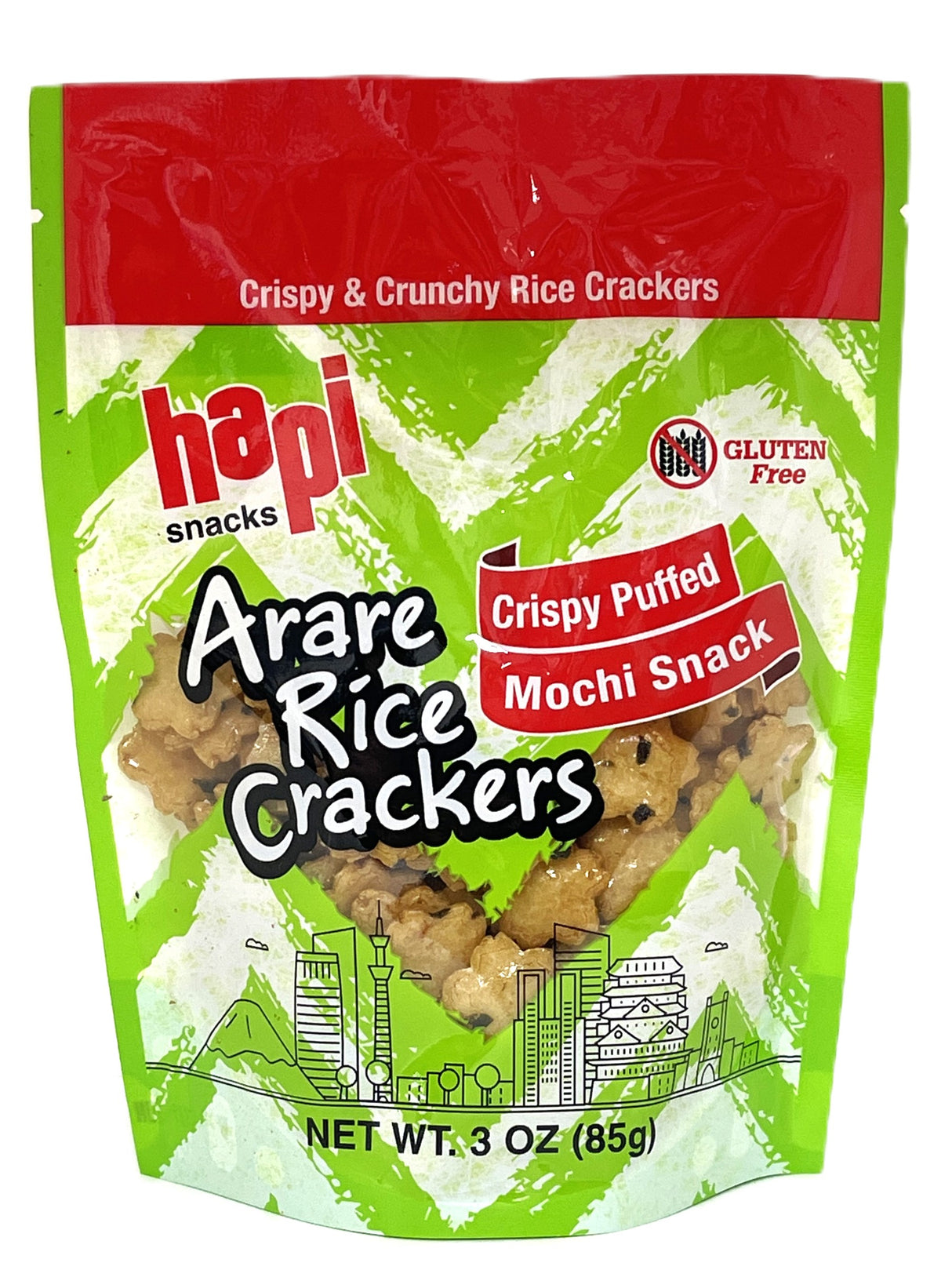 HAPI ARARE RICE CRACKERS - CRISPY PUFFED MOCHI (3oz)