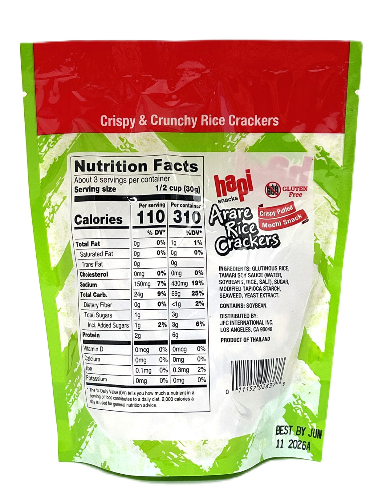 HAPI ARARE RICE CRACKERS - CRISPY PUFFED MOCHI (3oz)