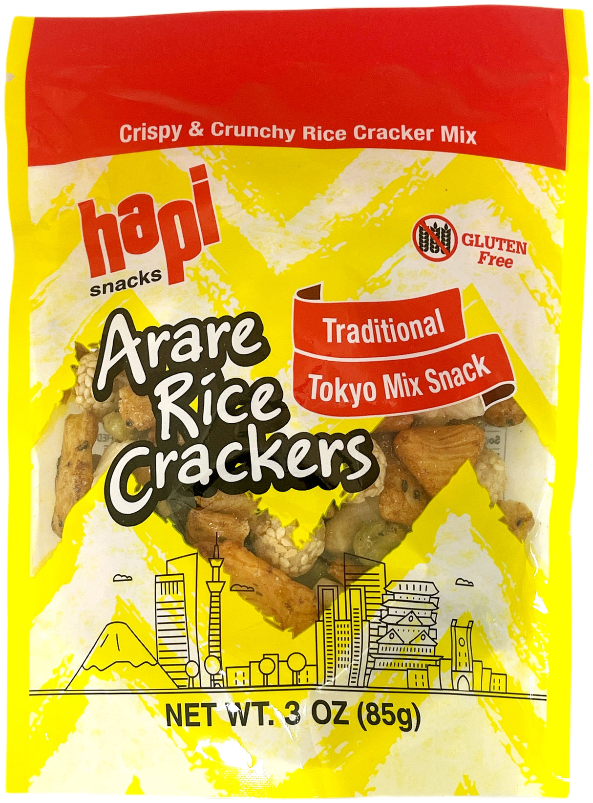 HAPI ARARE RICE CRACKERS - TRADITIONAL TOKYO SNACK MIX (3oz)