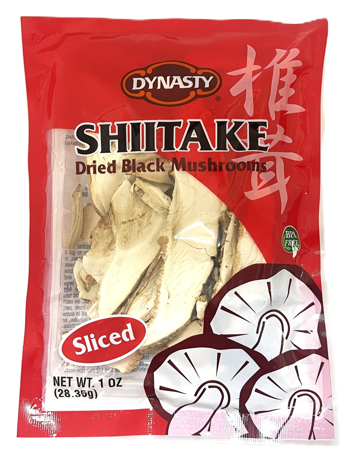 DYNASTY DRIED SHIITAKE MUSHROOMS - SLICED
