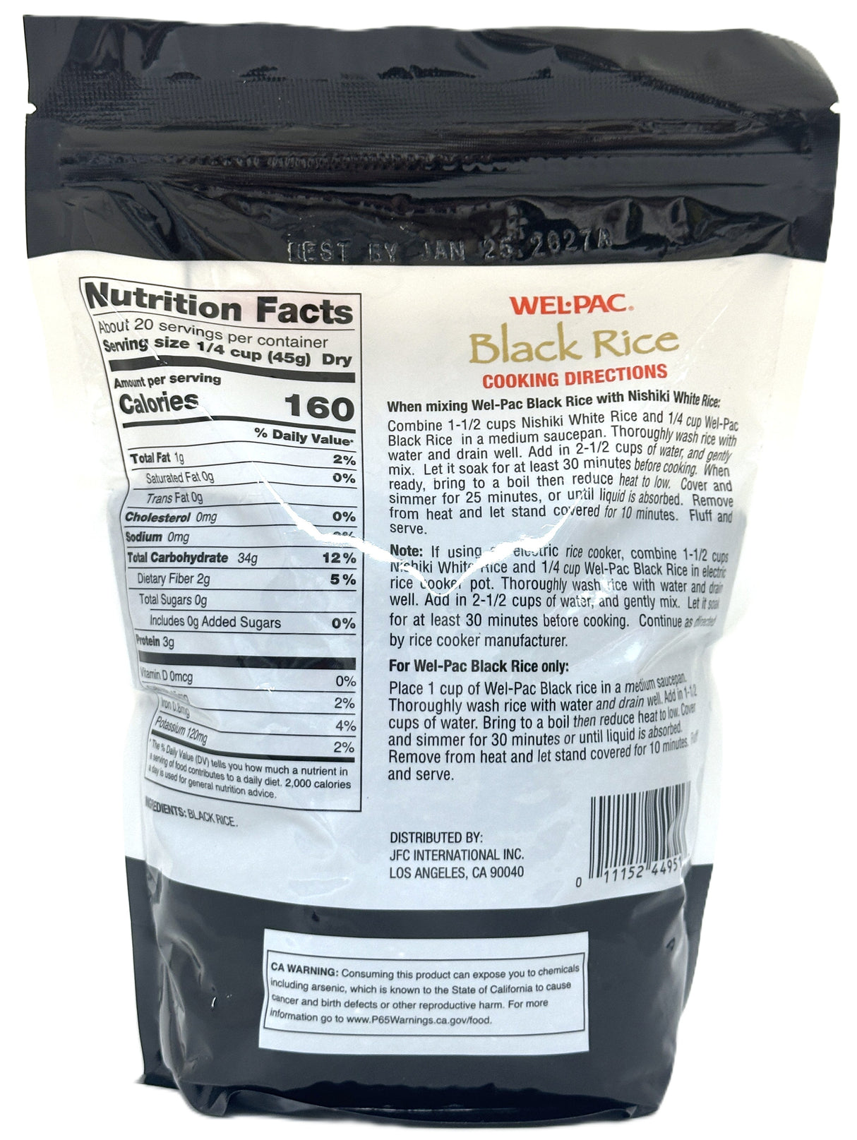 WEL-PAC BLACK RICE (2lb)