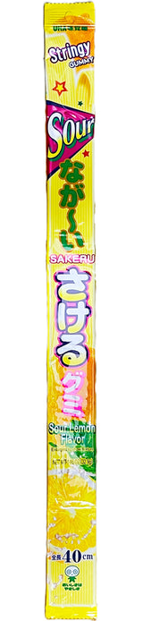 SAKERU 40CM STRINGY GUMMY CANDY - SOUR LEMON (1.16oz)