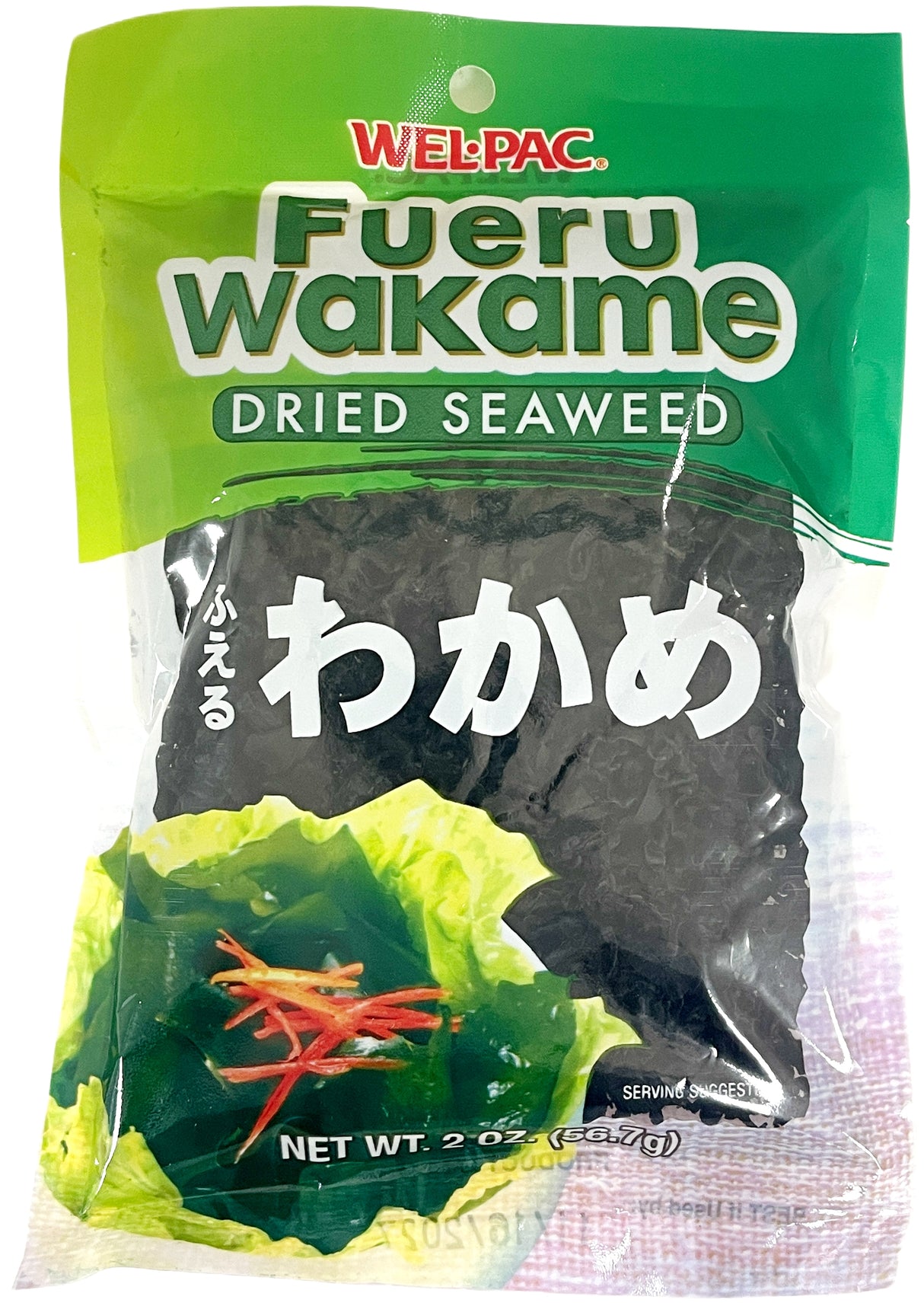 WEL-PAC DRIED SEAWEED - FUERU WAKAME (2oz)