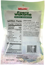 WEL-PAC DRIED SEAWEED - FUERU WAKAME (2oz)
