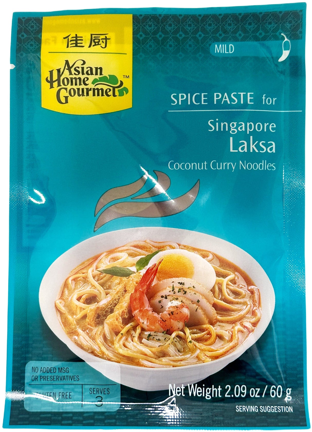 ASIAN HOME GOURMET SPICE PASTE - LAKSA COCONUT CURRY NOODLE (2.09oz)