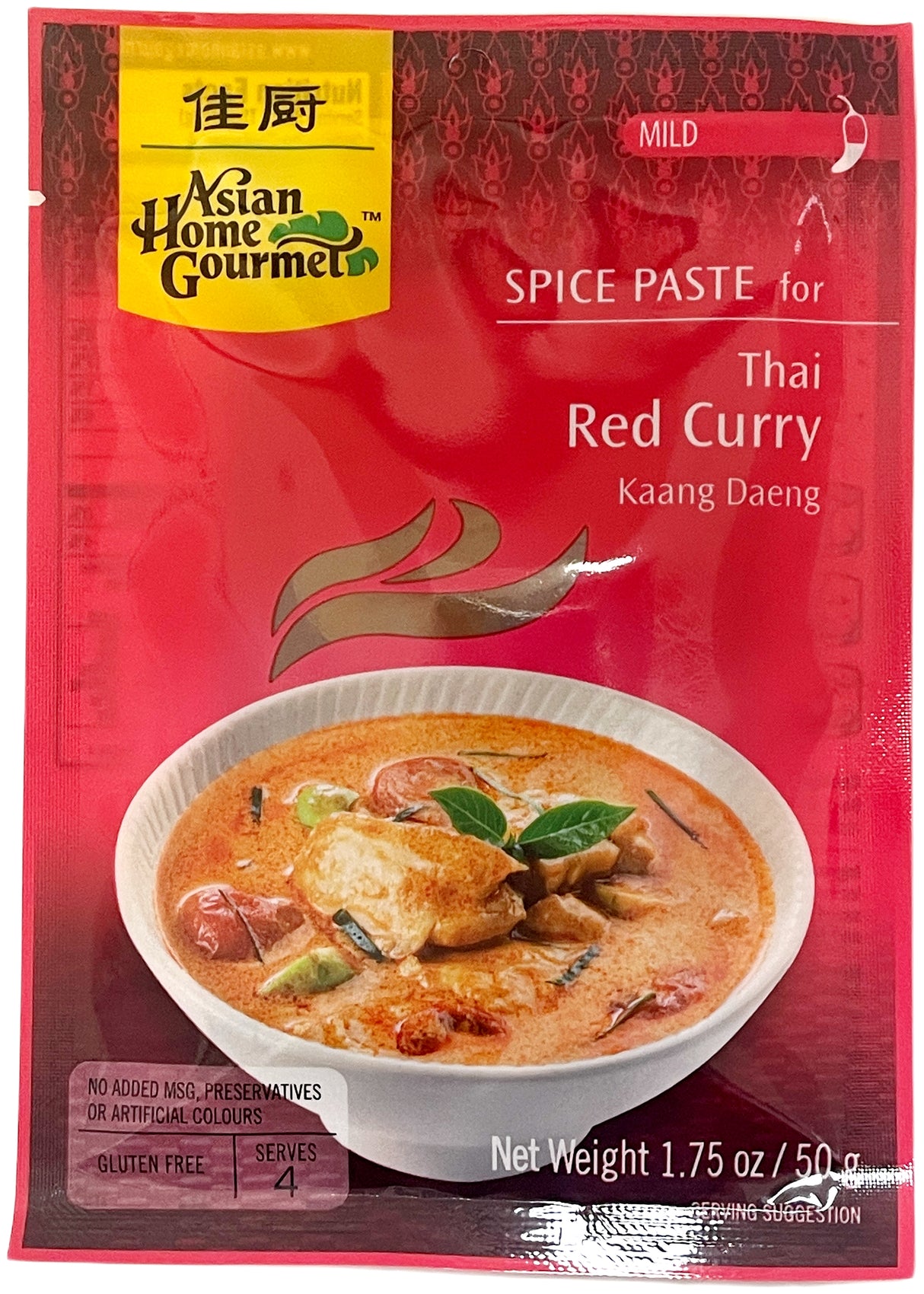 ASIAN HOME GOURMET SPICE PASTE - THAI RED CURRY (1.75oz)