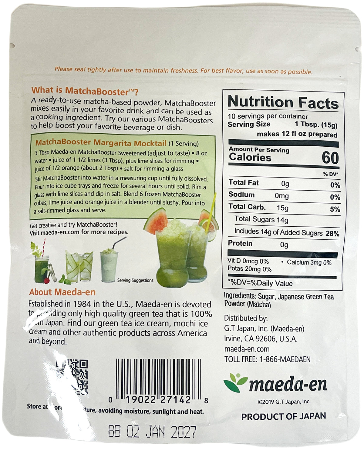 MAEDA-EN MATCHA BOOSTER - SWEETENED (5.28oz)