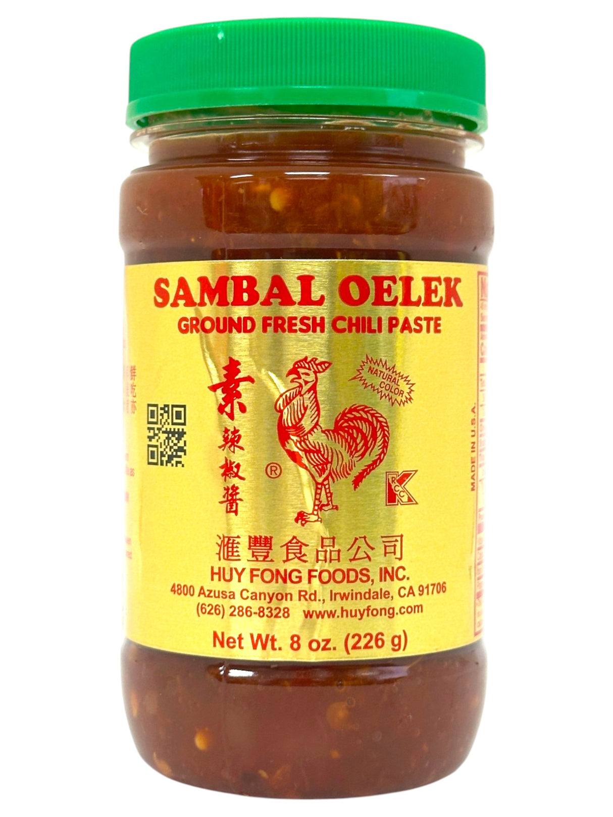 HUY FONG SAMBAL OELEK FRESH CHILI PASTE (8oz)