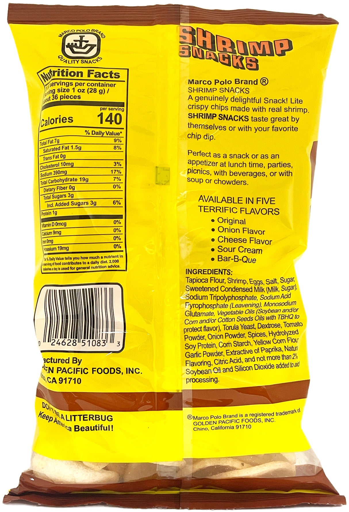 MARCO POLO SHRIMP SNACKS - BARBEQUE (2.5oz)