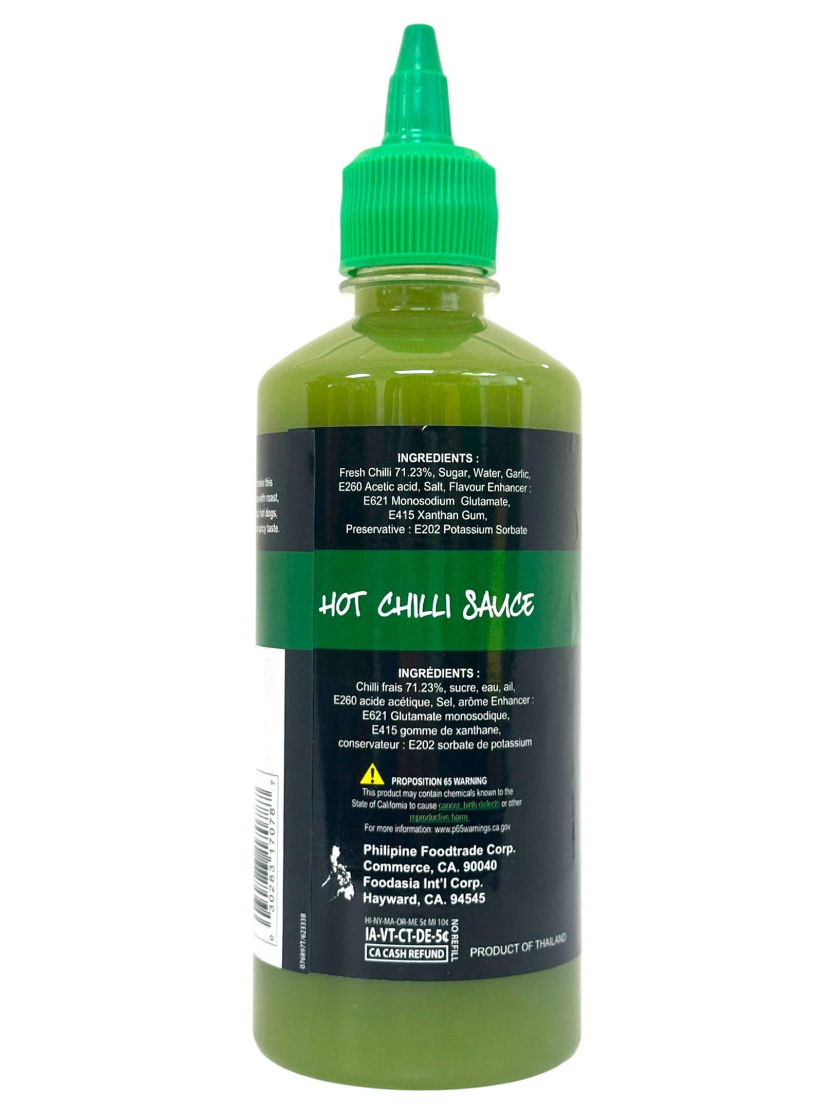 TROPICS GREEN SRIRACHA HOT CHILI SAUCE (15.2oz)