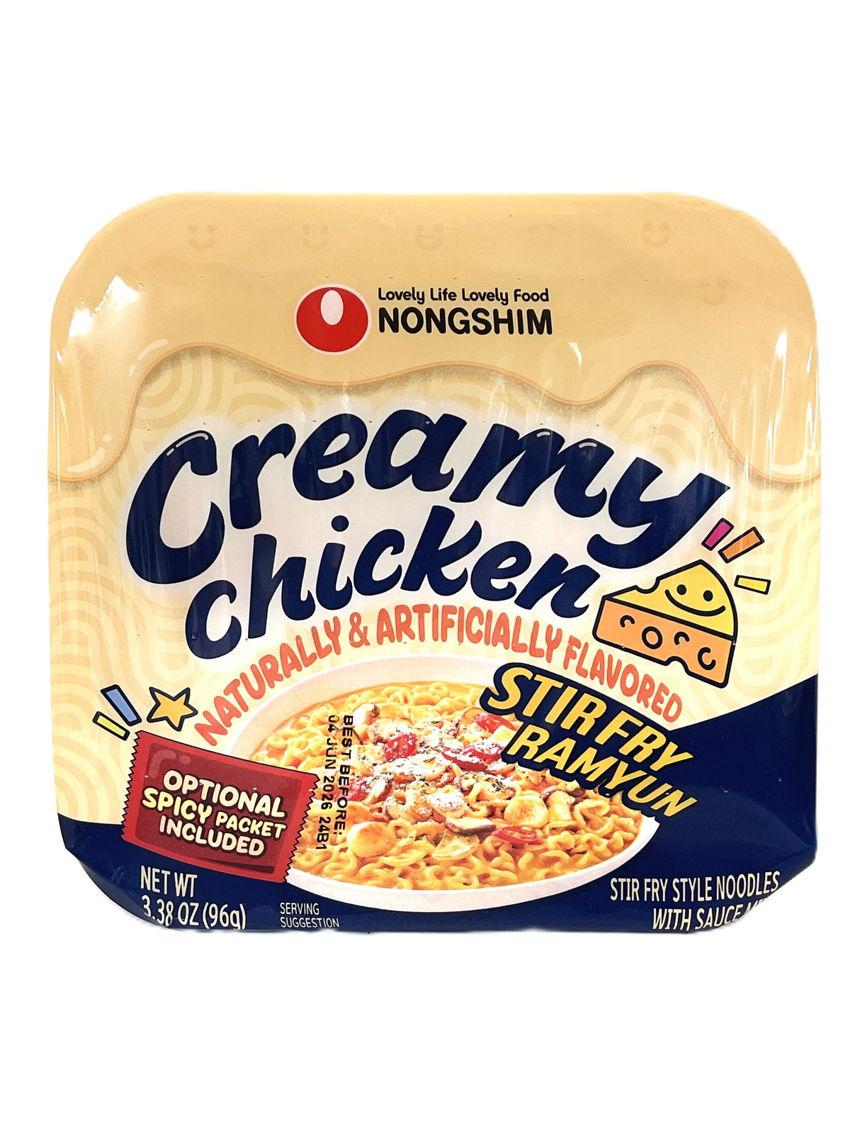 NONGSHIM CREAMY CHICKEN STIR FRY RAMYUN BOWL (3.38oz)