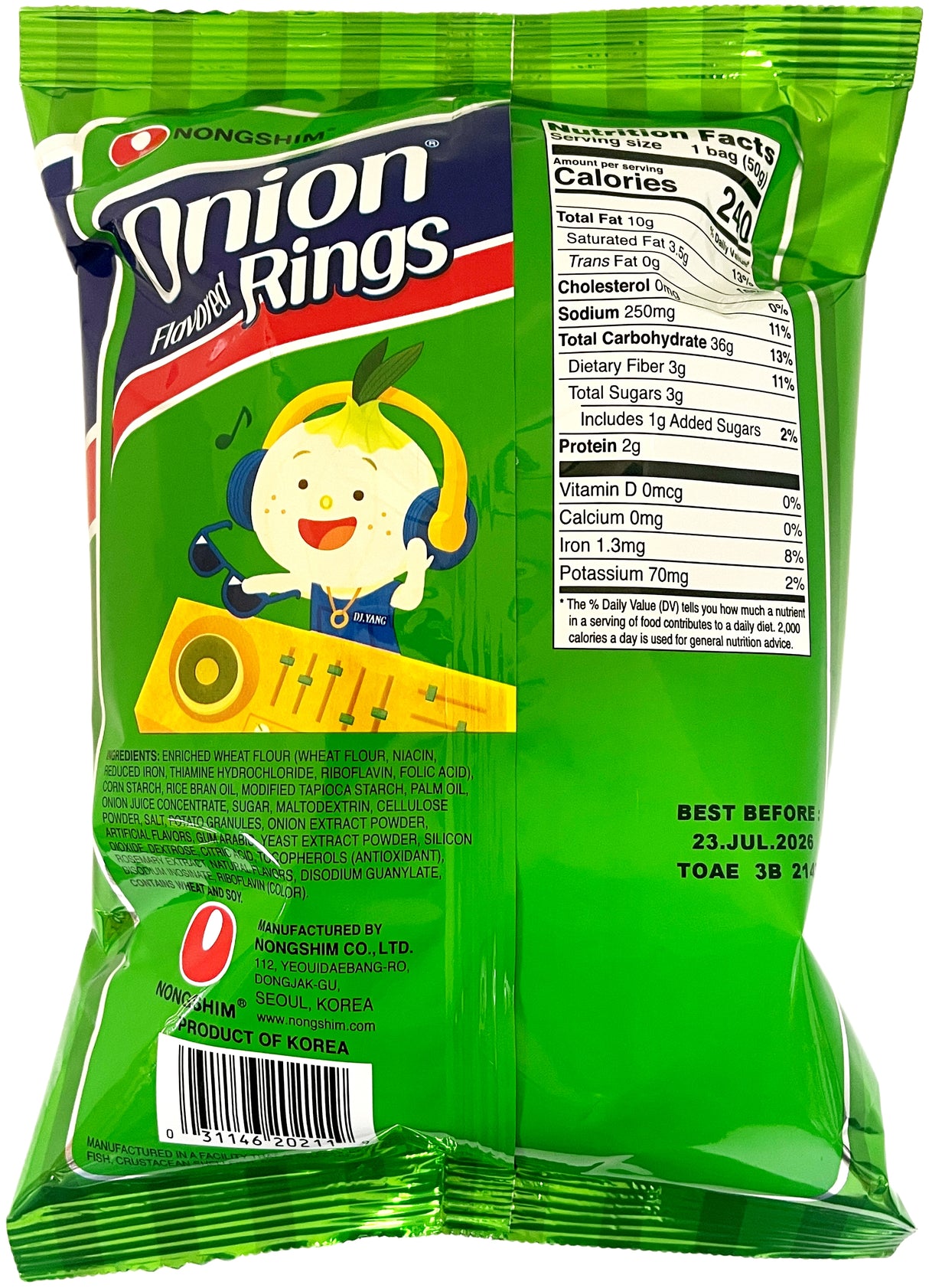 NONGSHIM ONION FLAVORED RINGS (1.76oz)