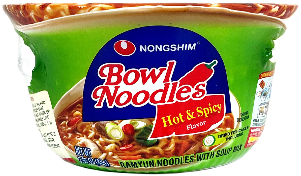 NONGSHIM BOWL NOODLE 3.03oz - HOT & SPICY