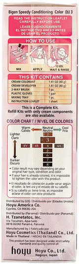 BIGEN SPEEDY HAIR COLOR - 3 (WARM CHESTNUT)