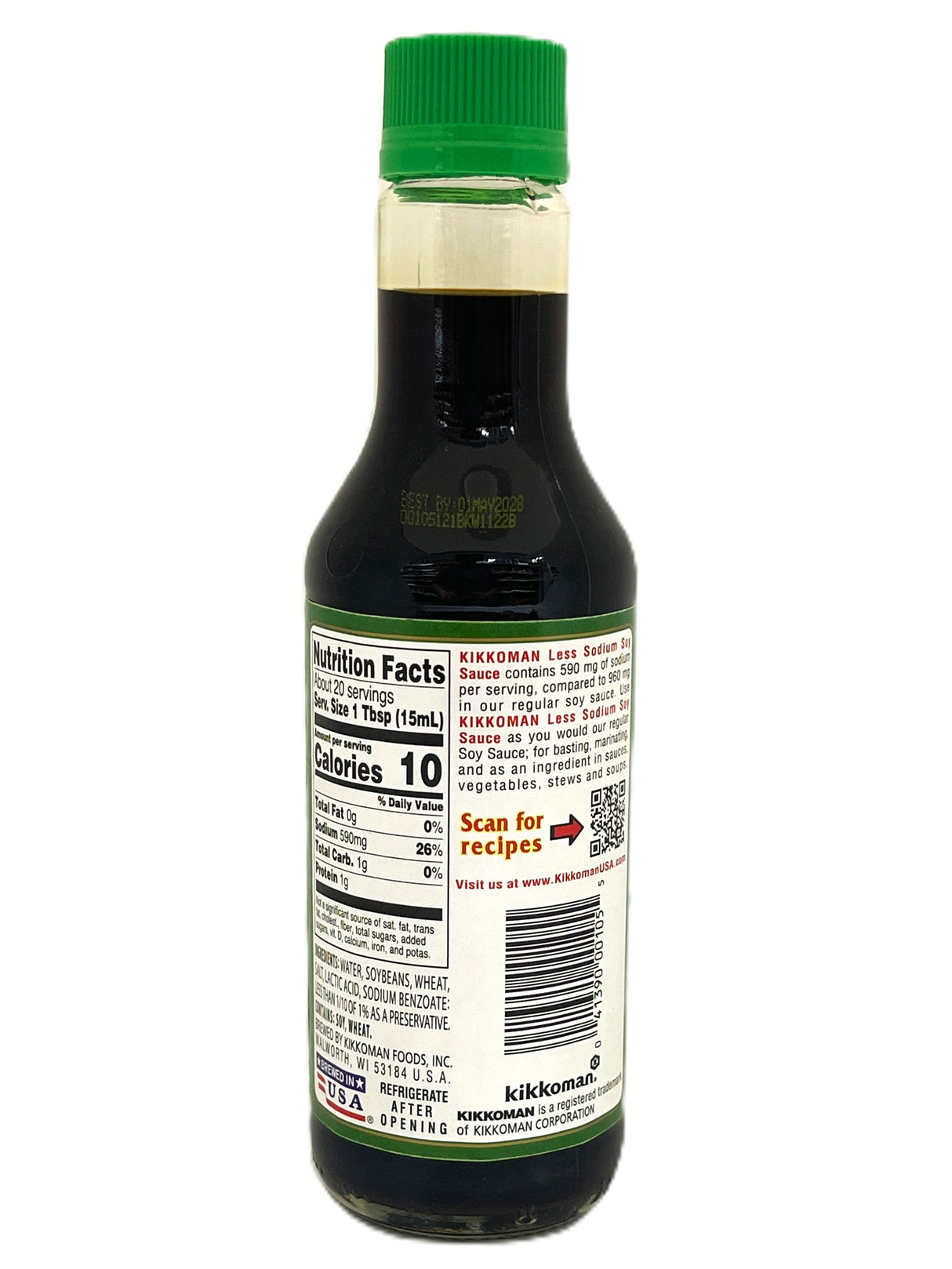 KIKKOMAN SOY SAUCE - 38% LESS SODIUM (10oz)