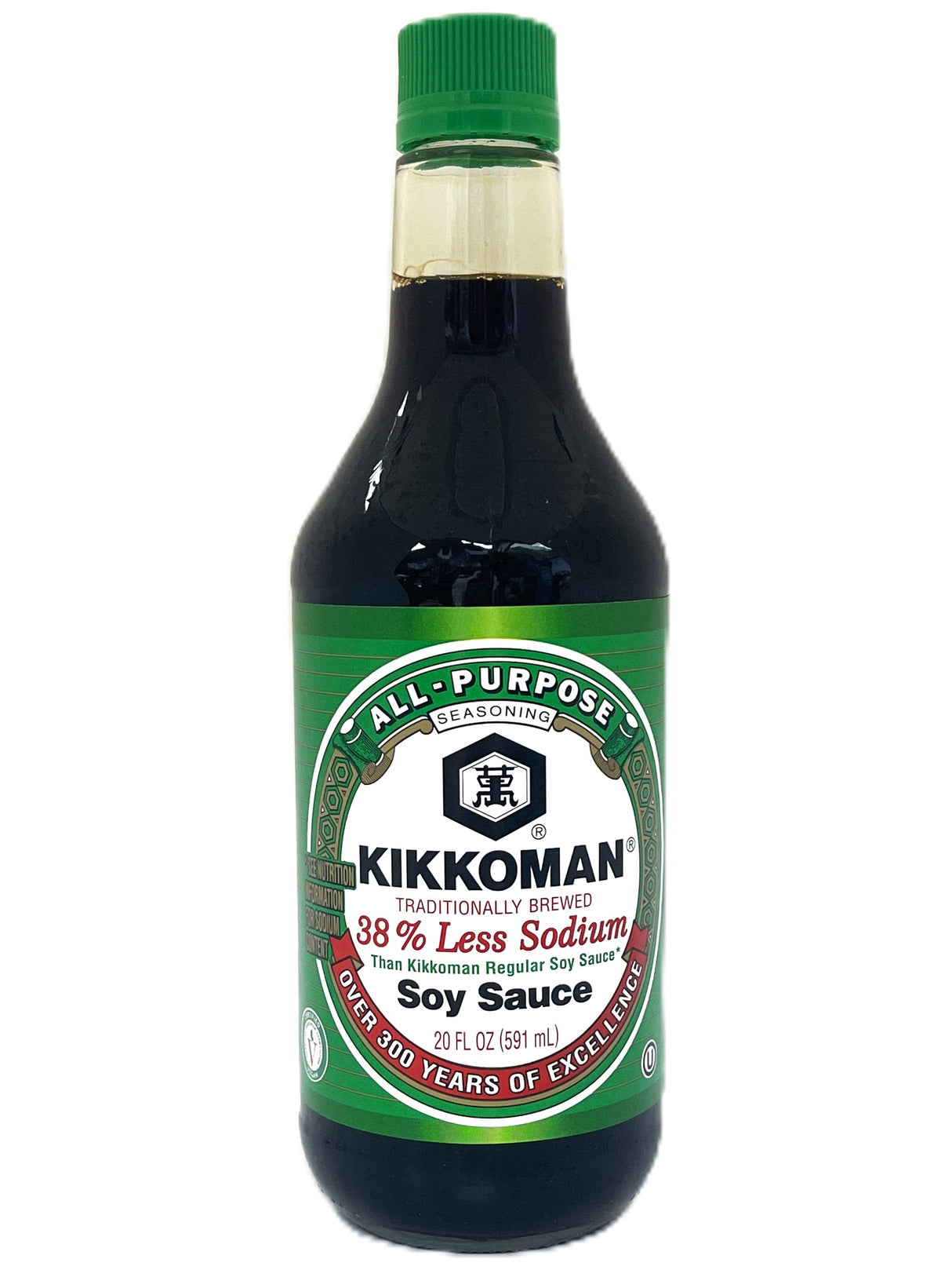 KIKKOMAN SOY SAUCE - 38% LESS SODIUM (20oz)