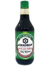 KIKKOMAN SOY SAUCE - 38% LESS SODIUM (20oz)