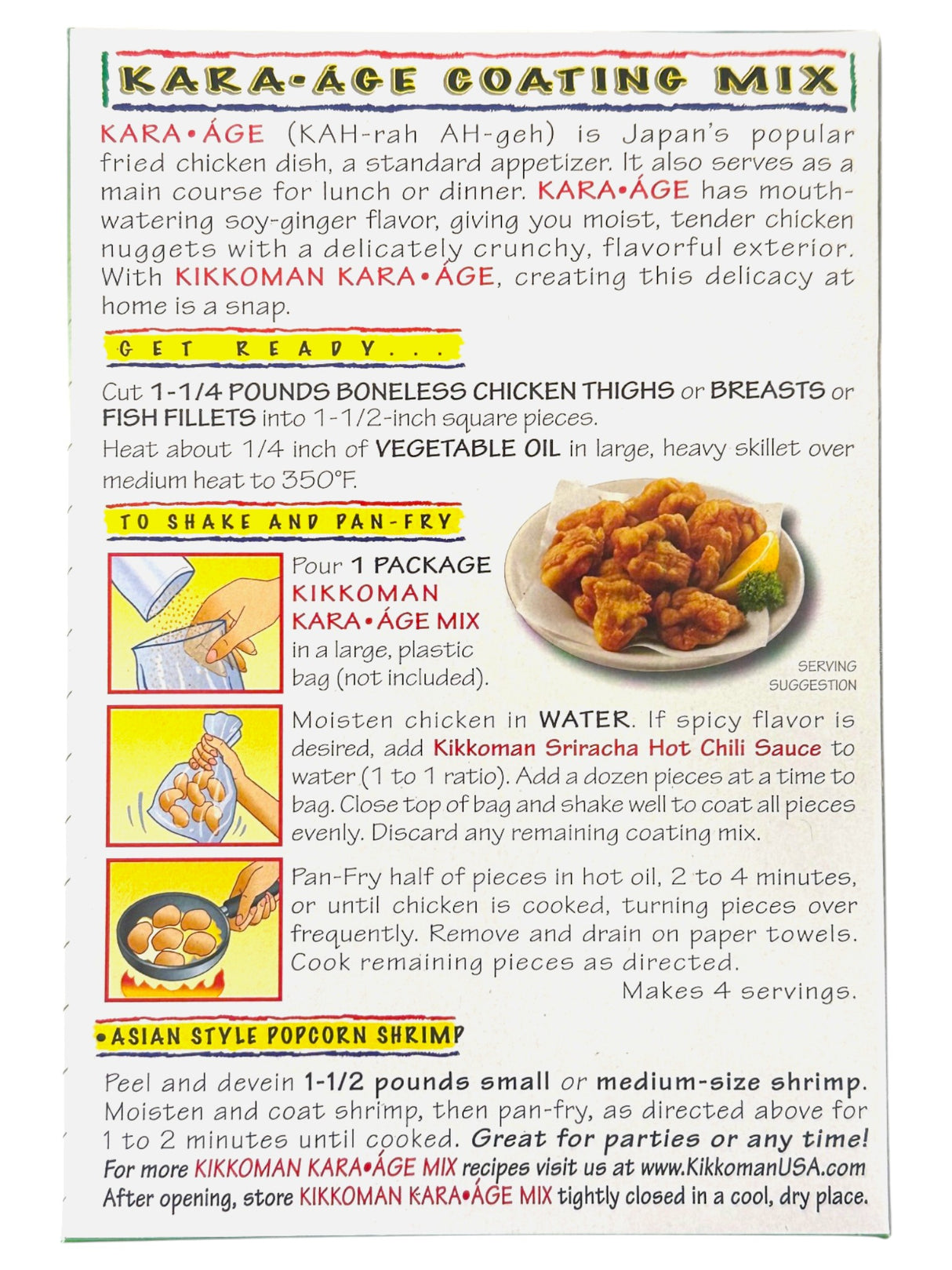 KIKKOMAN CHICKEN KARAAGE COATING MIX (6oz)