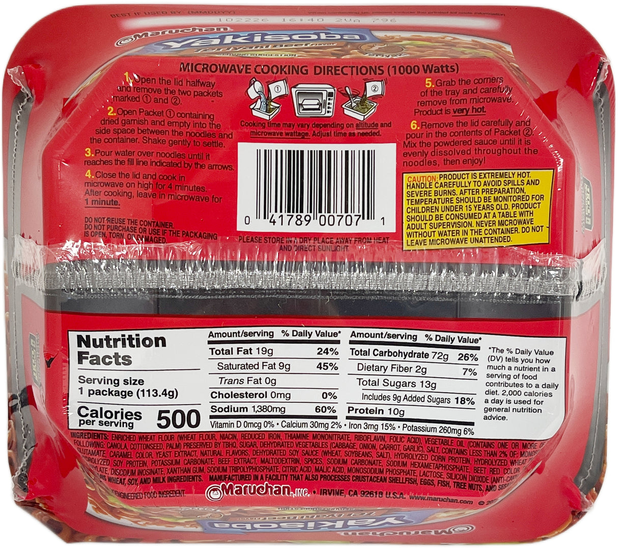 MARUCHAN YAKISOBA NOODLE BOWL - TERIYAKI BEEF (4oz)