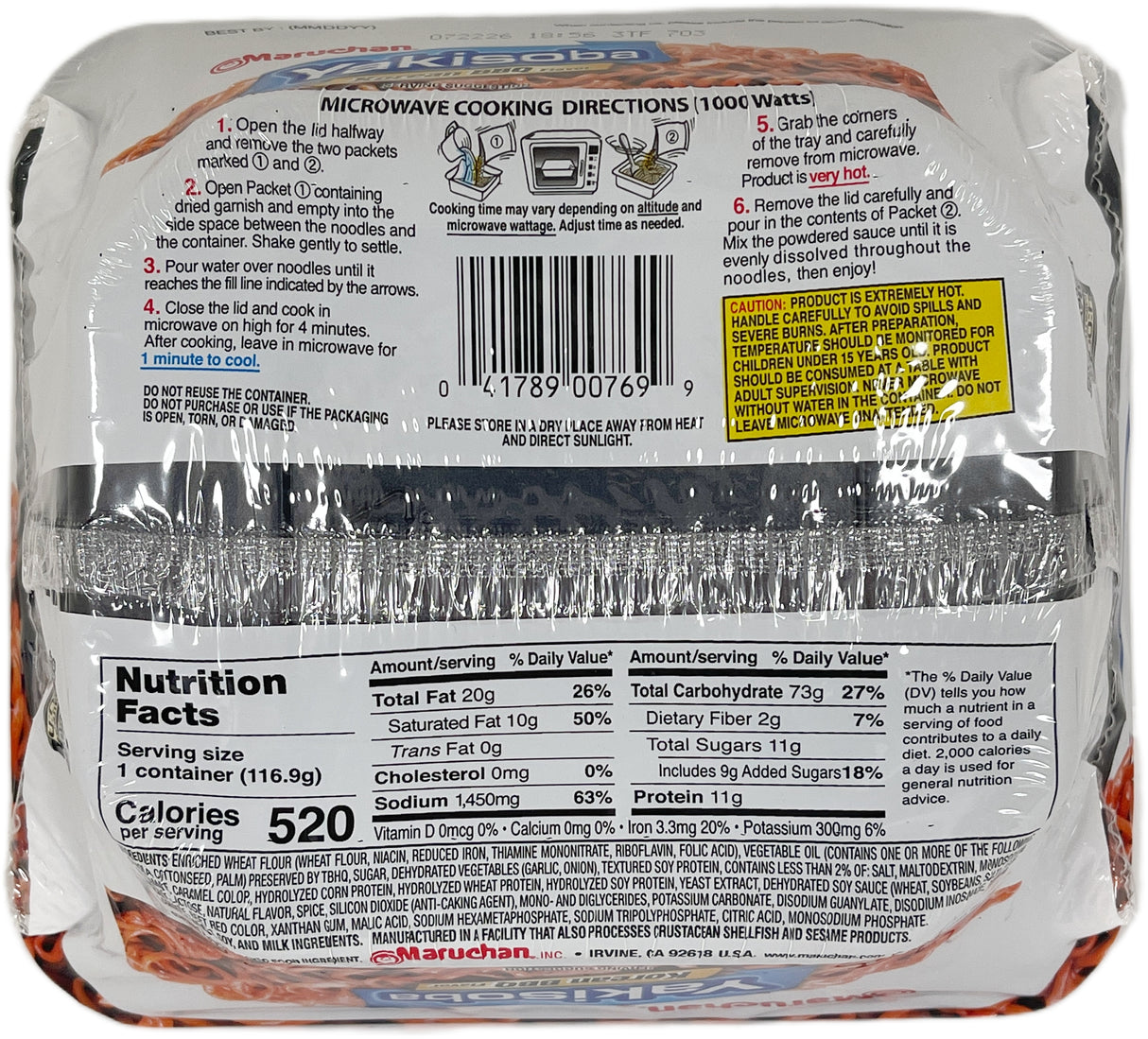 MARUCHAN YAKISOBA NOODLE BOWL - KOREAN BBQ (4.12oz)