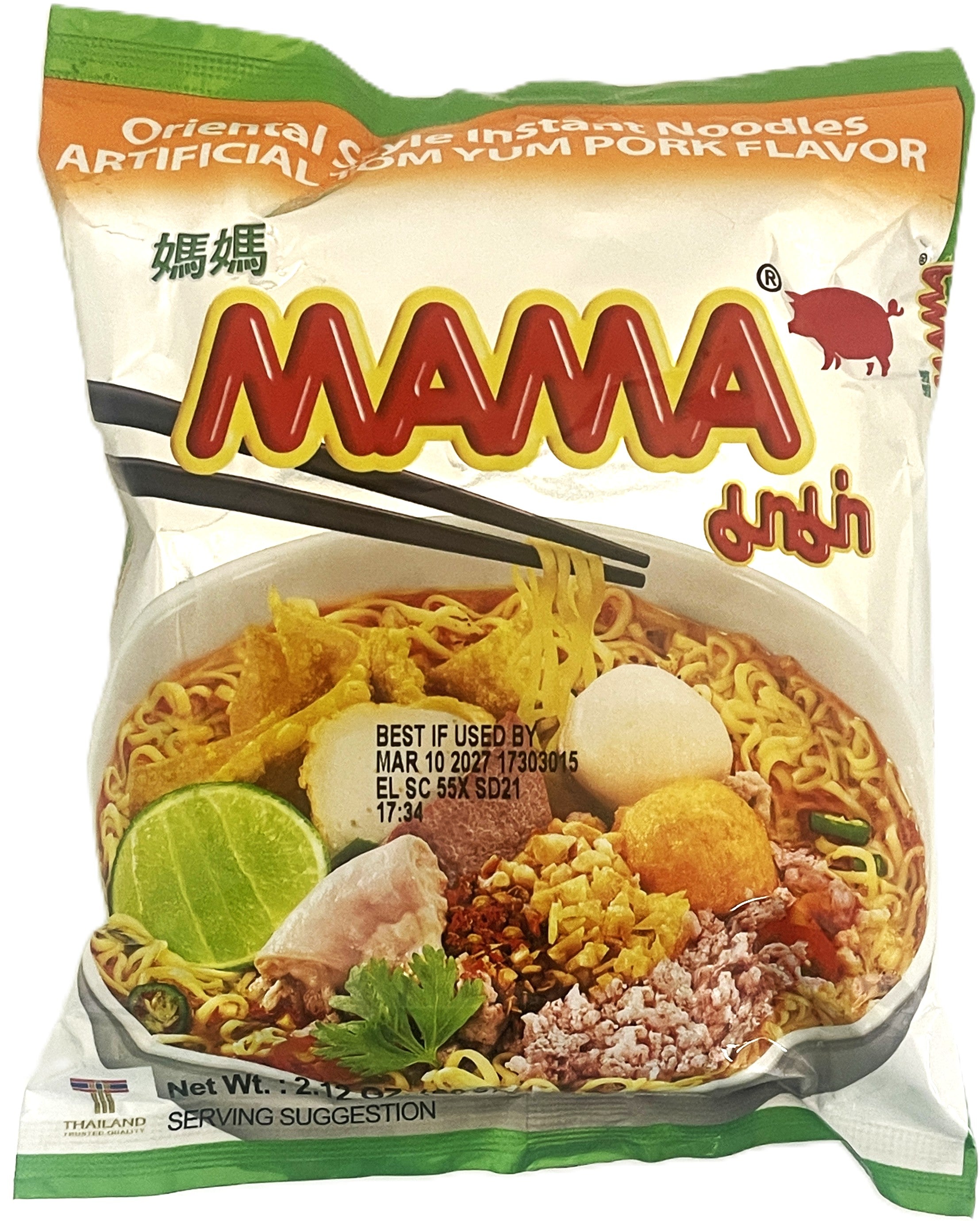 MAMA INSTANT NOODLE - TOM YUM PORK (2.12oz) – Tim's Oriental